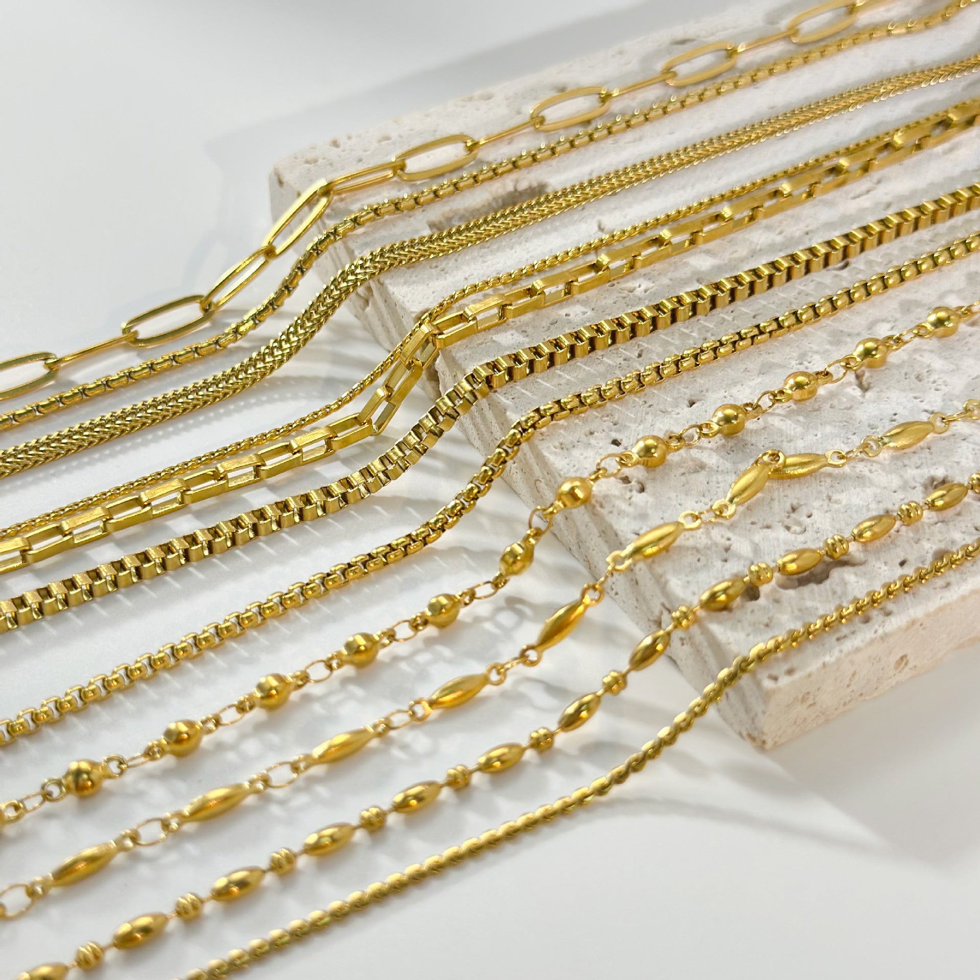 Wholesale  Titanium Steel Chain Necklace DIY Matching Pendant  18K Gold