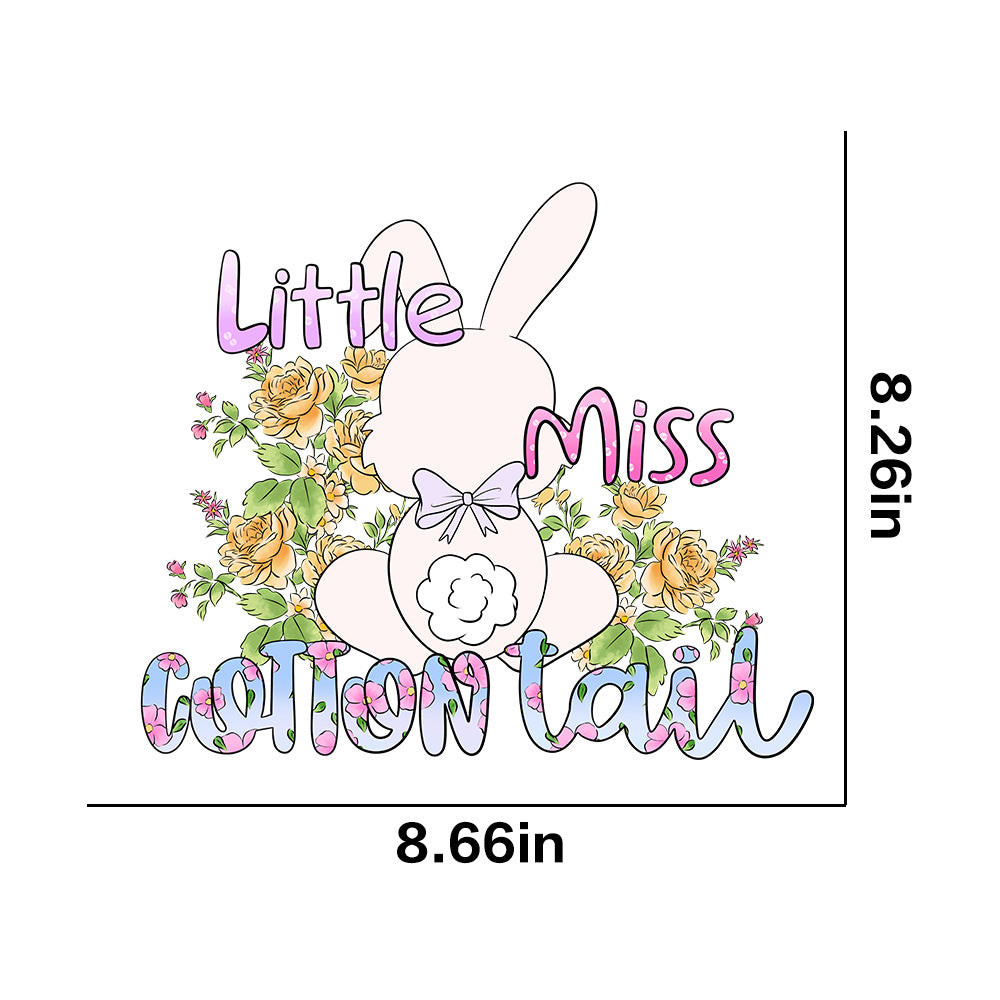 Wholesale 10pcs Easter letter cartoon rabbit car UV DTF Ready to Press Transfers Wraps