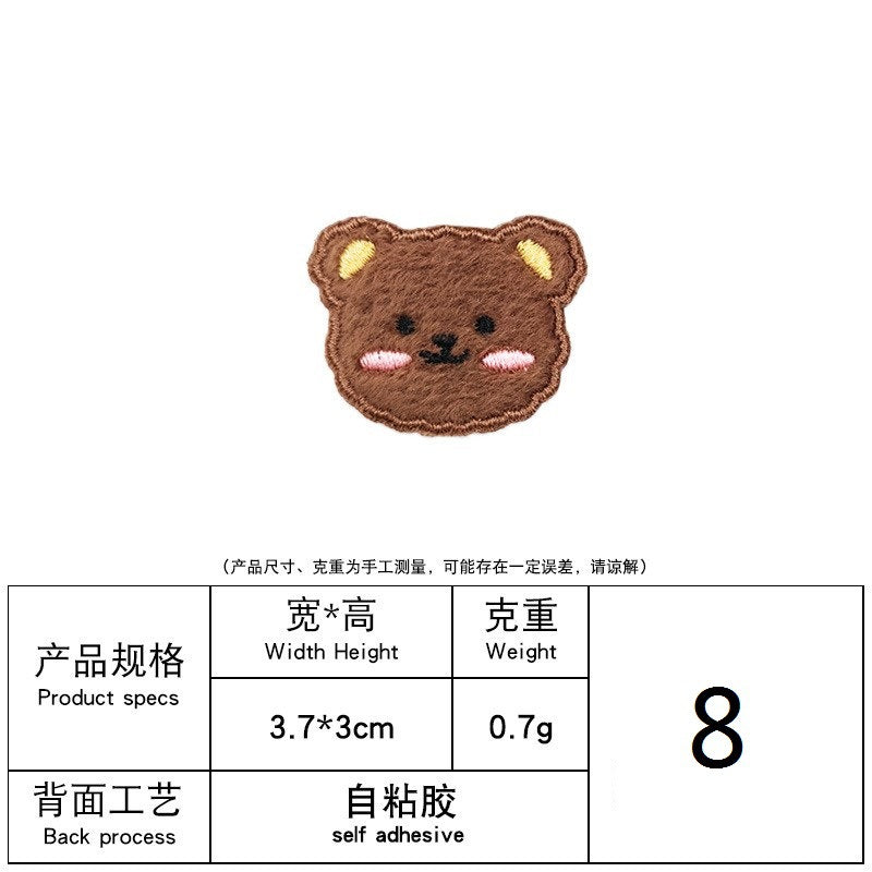 Wholesale Computer embroidered plush cartoon bear patch