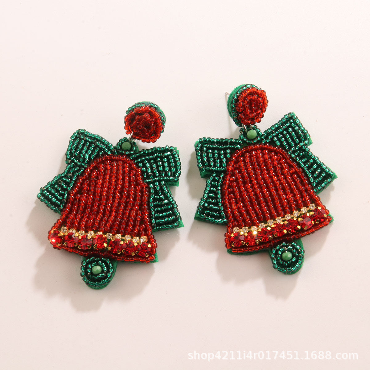 Wholesale Handmade Creative Christmas Rice Bead Earrings and Earrings