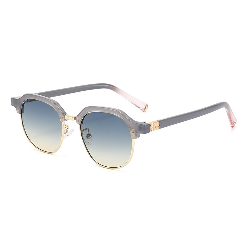 Wholesale Oval Half Frame Sunglasses