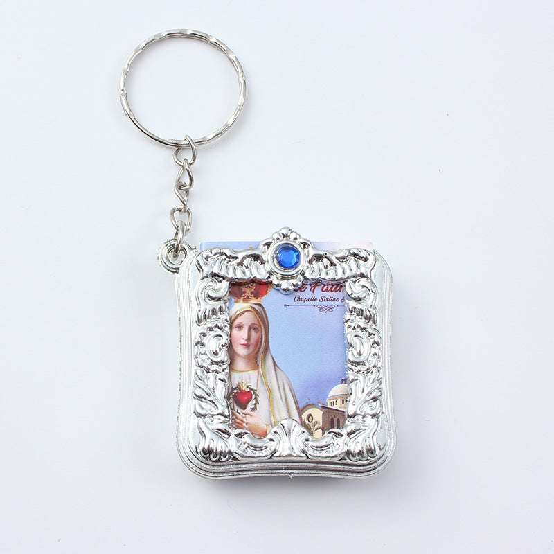 Wholesale Plastic Frame Paper Cartoon Keychain