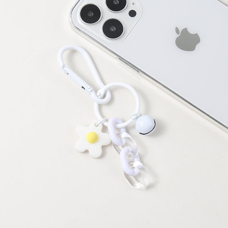 Wholesale Flower Chain Bell Keychain