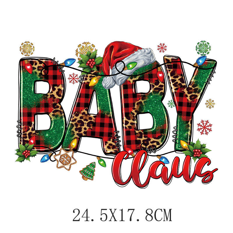 Wholesale Cartoon Christmas tree letter heat transfer   UV DTF Ready to Press Transfers Wraps