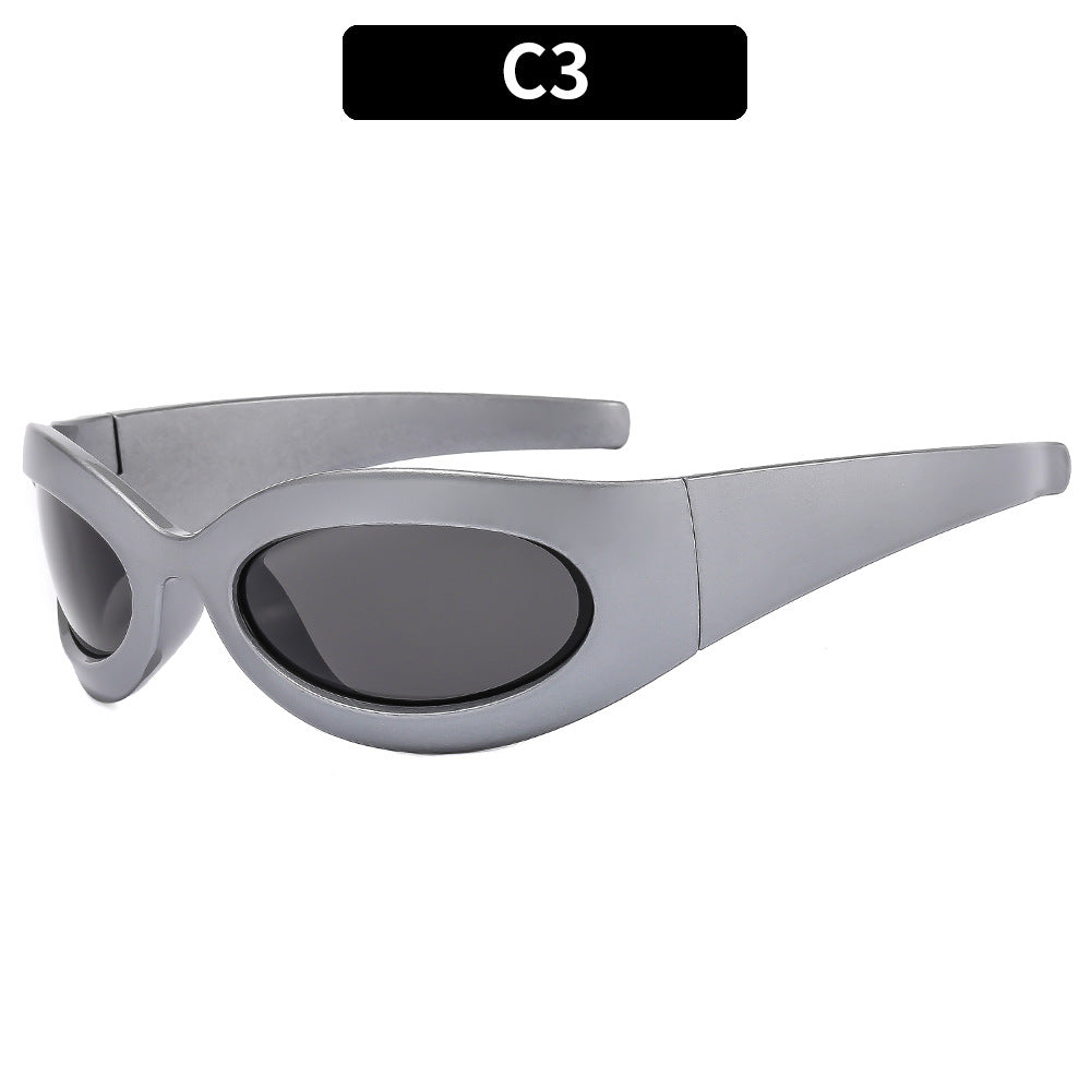 Wholesale Elliptical Futuristic Cycling PC Sunglasses