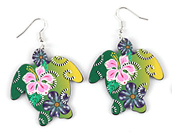 Wholesale Boho Turtle Turtle Acrylic Print Pattern Earrings