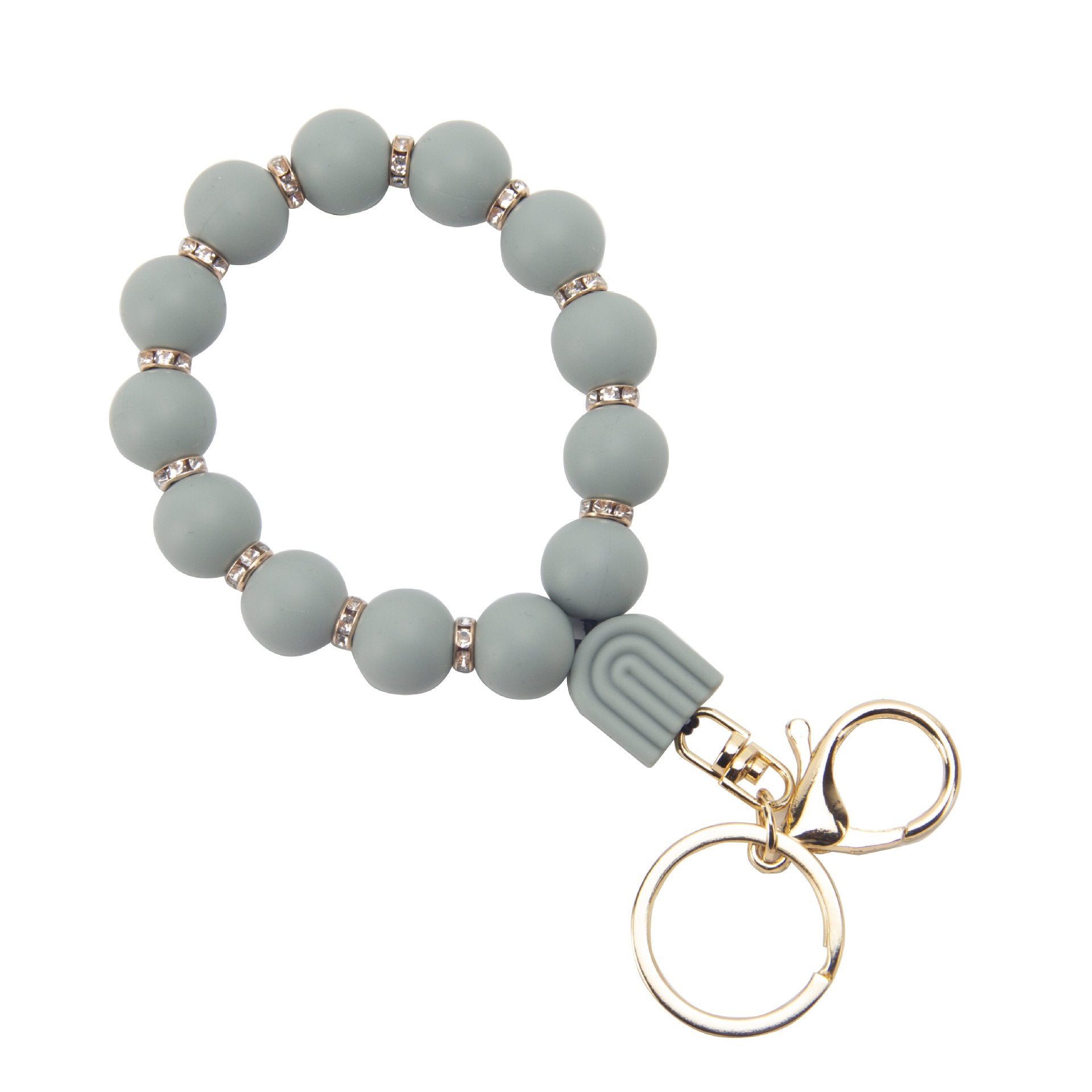 Wholesale Silicone Octagonal Beads Keychains