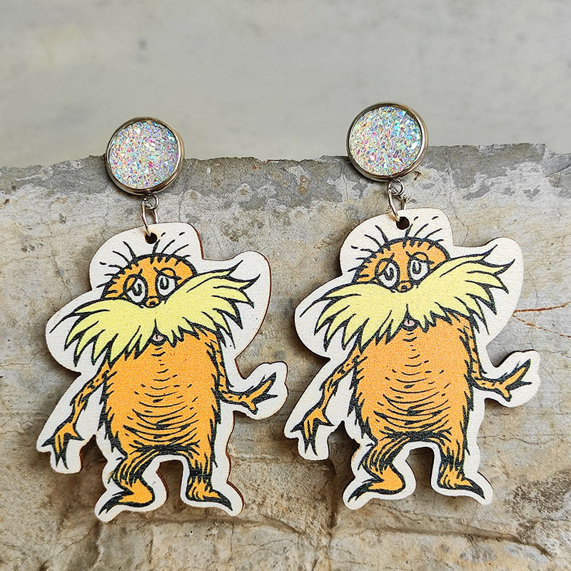 Wholesale Student Teacher Shiny Wooden Earrings