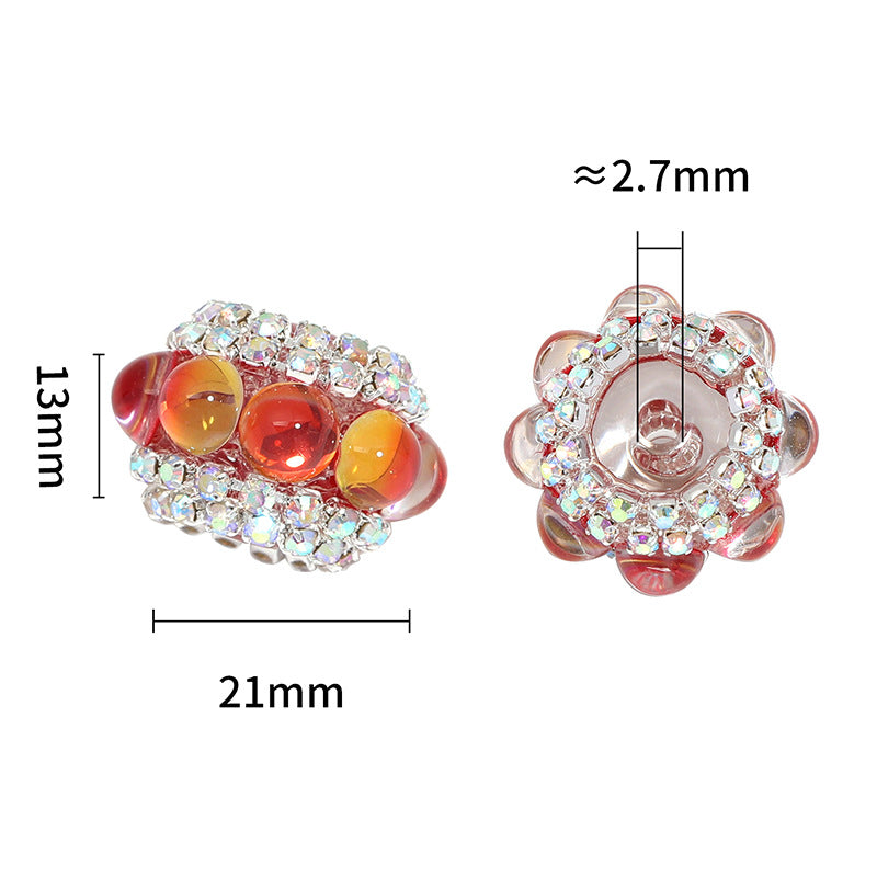 Wholesale 10pcs Transparent cat' s eye beaded fashion luxury beads