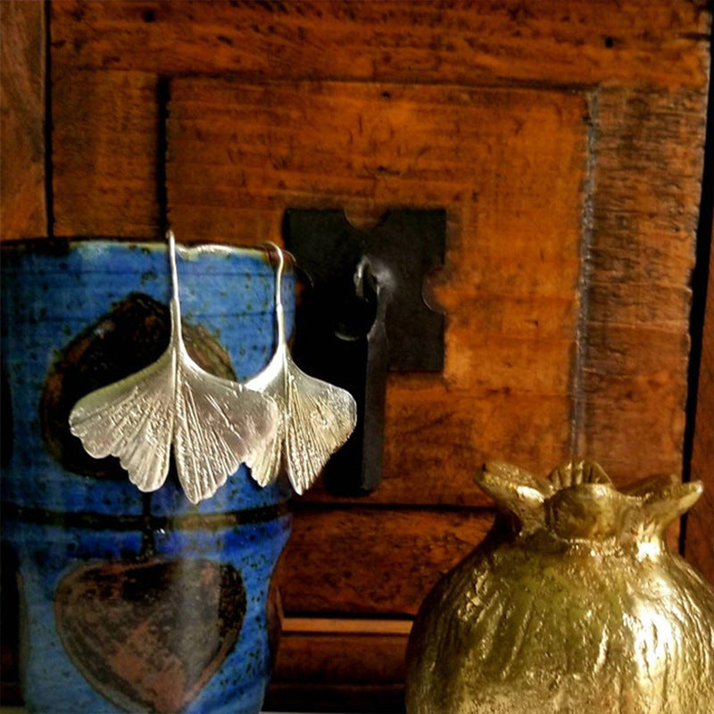 Wholesale Vintage Ginkgo Leaf Earrings