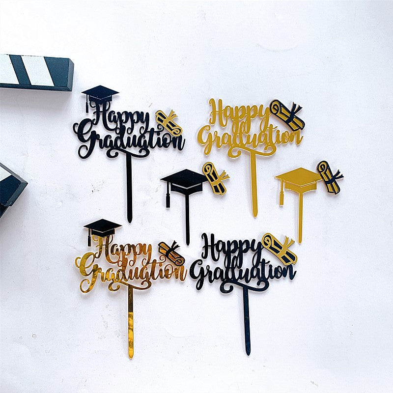 Wholesale  Acrylic Graduation Season Cake Topper Decoration