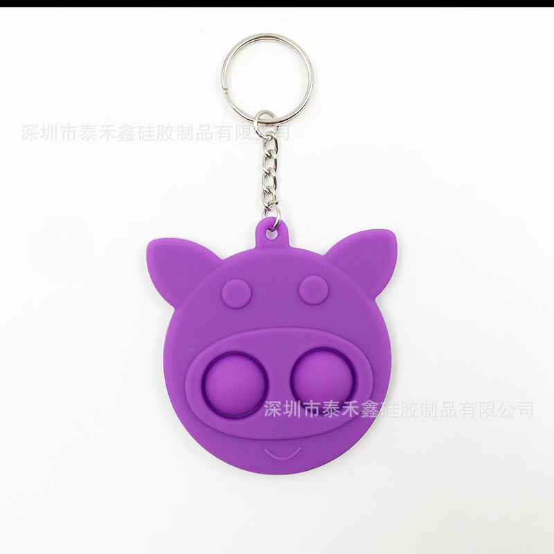 Wholesale Silicone Rodent Killer Keychain Finger Bubble Music Decompression Toys