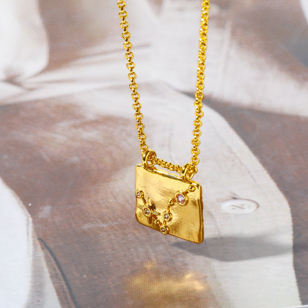 Wholesale 12 Constellations Vintage Necklace Sweater Chain