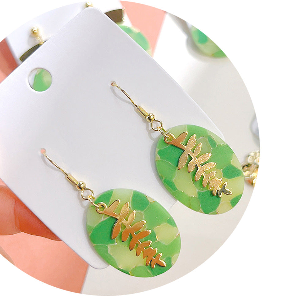 Wholesale Starry Sky sy Soft Ceramic Geometric Splicing Earrings