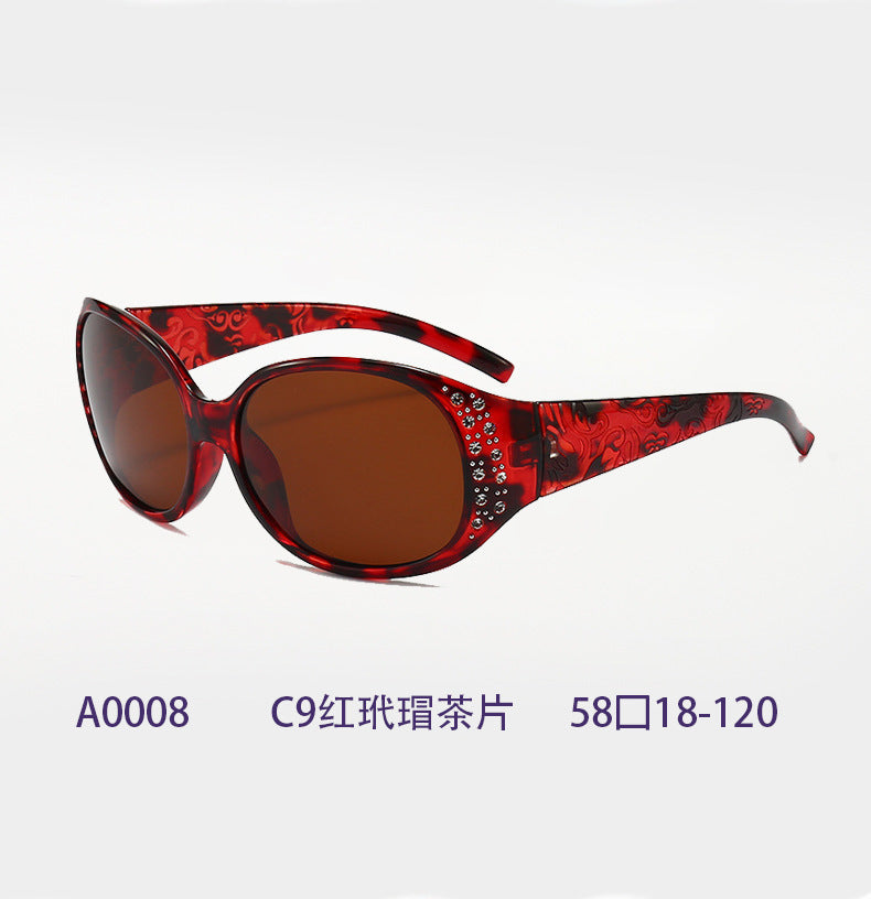 Wholesale Polarized diamond studded retro sunglasses