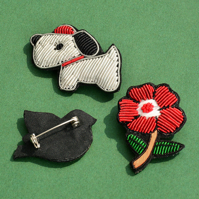 Wholesale DIY Hand Embroidered Indian Silk Cloth Patches Hat Clothes Brooch Patch Accessories