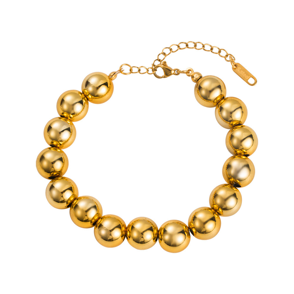 Wholesale Alloy Gold Necklace Minimalist Hip-hop Beaded Clavicle Chain