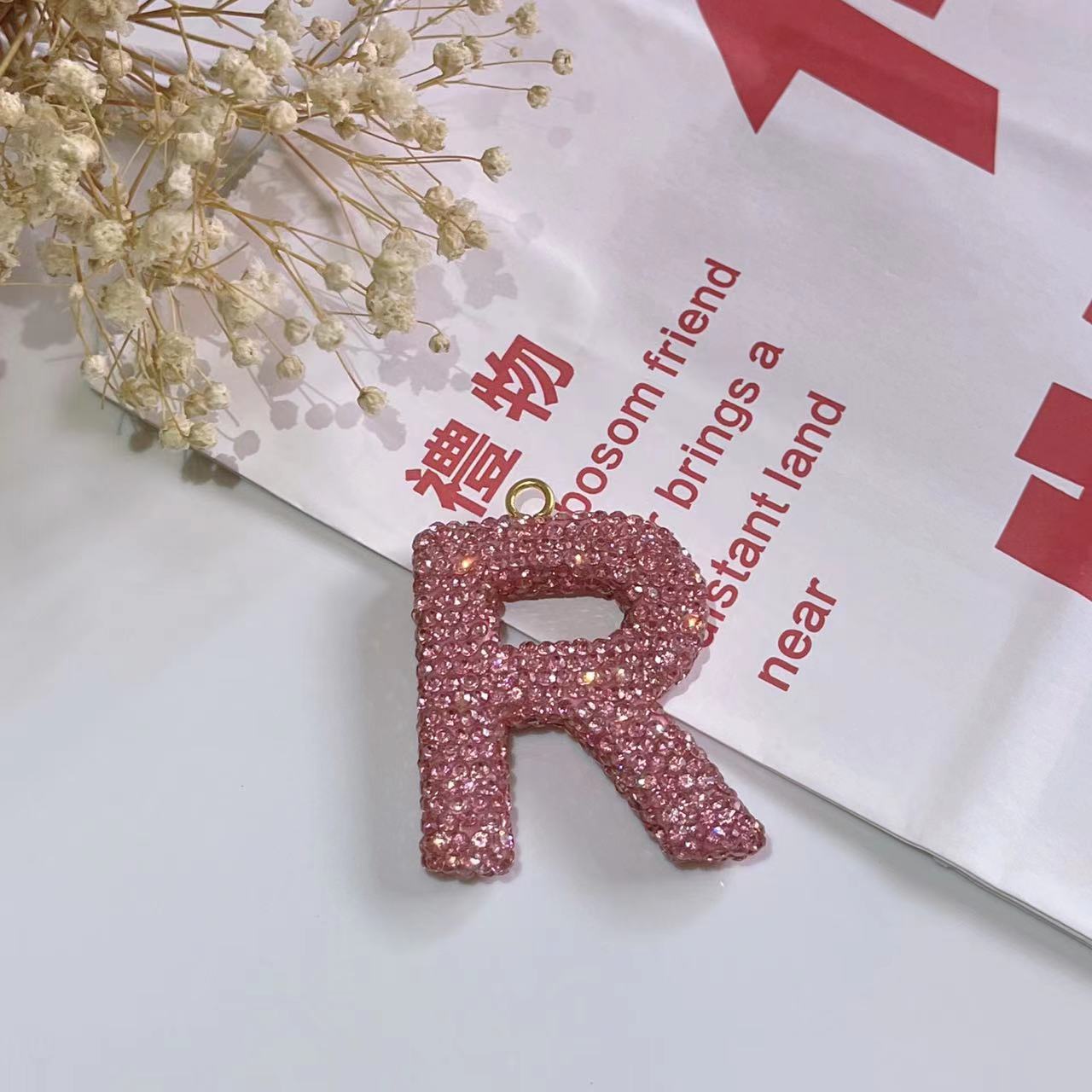 Wholesale Optional Color Letter Car Keychains