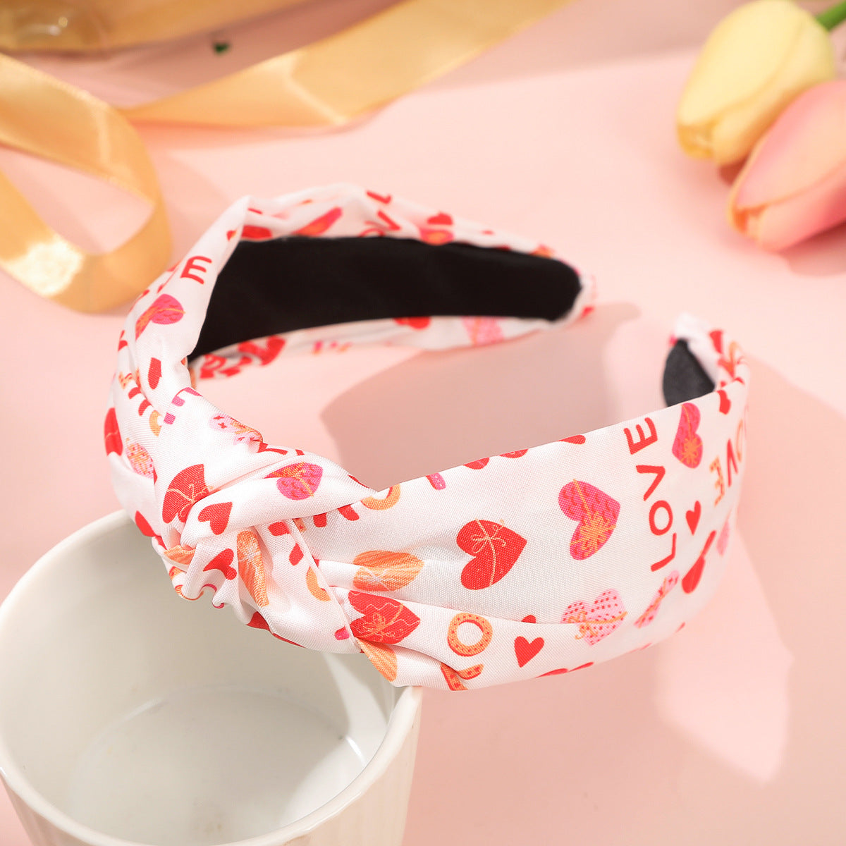 Wholesale Valentine's Day Romantic Fabric Printed Letter Love All-match Sweet Holiday Headband