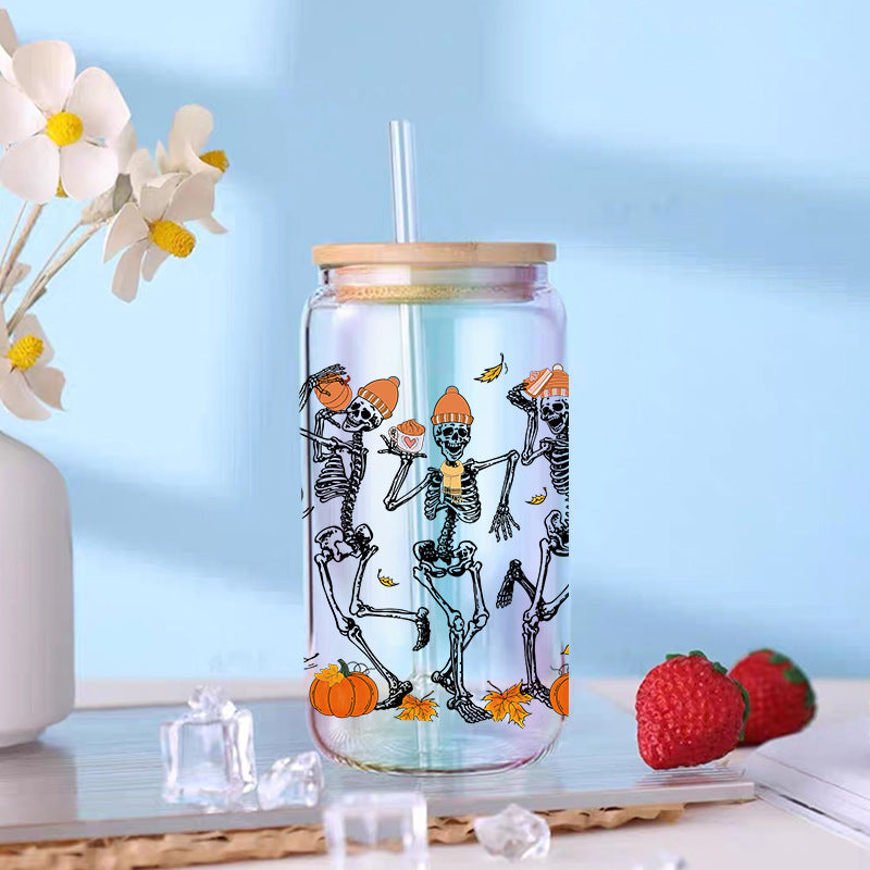 Wholesale Skull cup 16oz Cup UV DTF Wraps