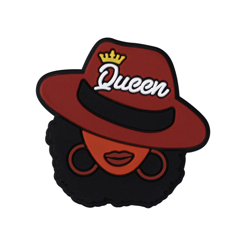 Wholesale 20pcs Black Girl Silicone Beads