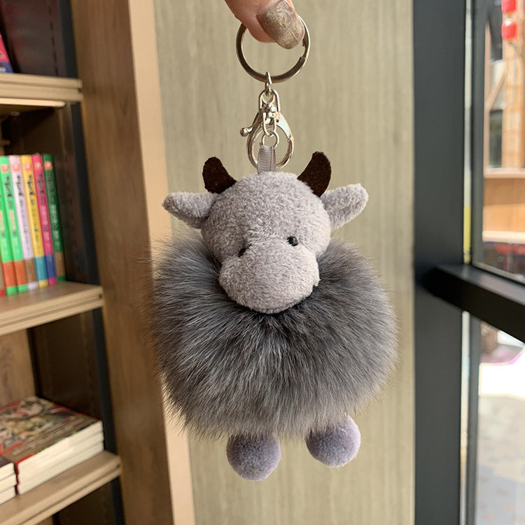 Wholesale Cute Cow Plush Keychain