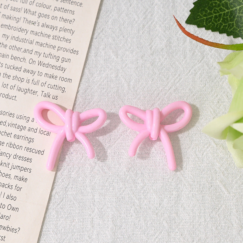 Wholesale 10pcs/pack wknot acrylic beads through hole bow tie beads