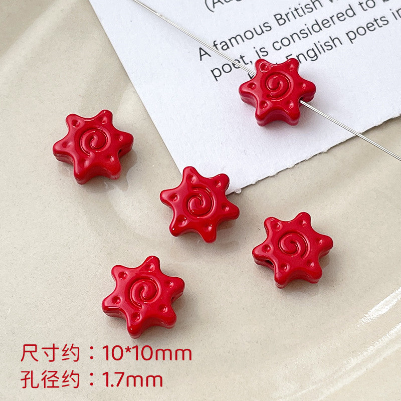 Wholesale 10pcs Dopamine Christmas Series Colorful Love Gift Box Beads