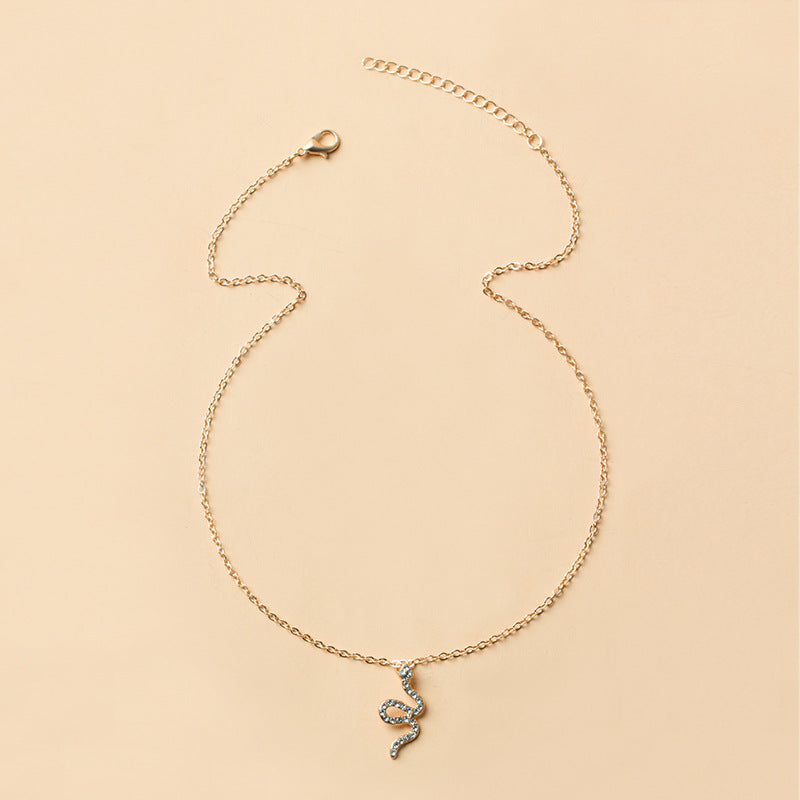 Wholesale  Plating Snake Necklace Snake Pendant Sweater Chain