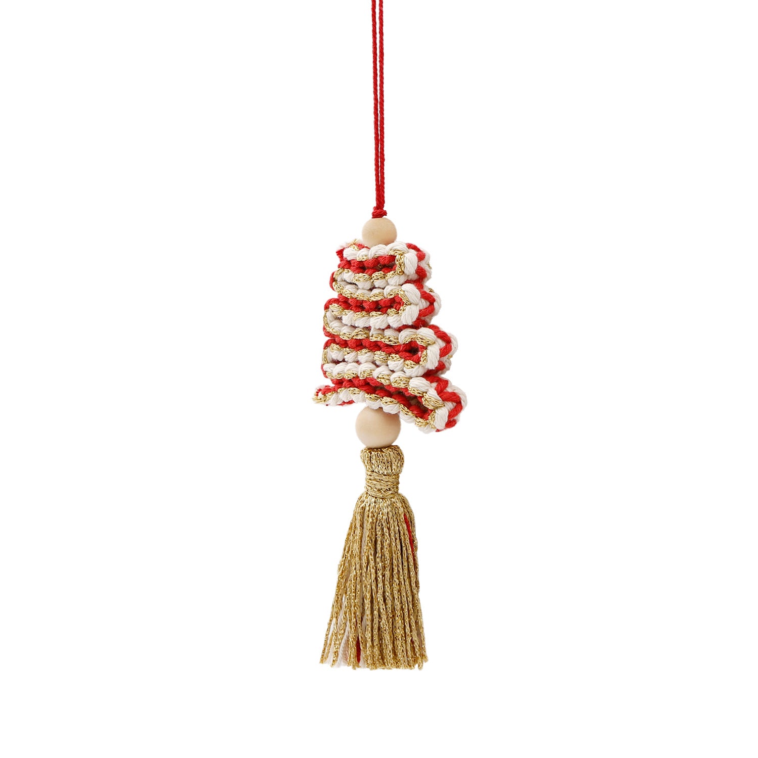 Wholesale New Hot Selling Christmas Hand-woven Tassel DIY Christmas Tree Pendant