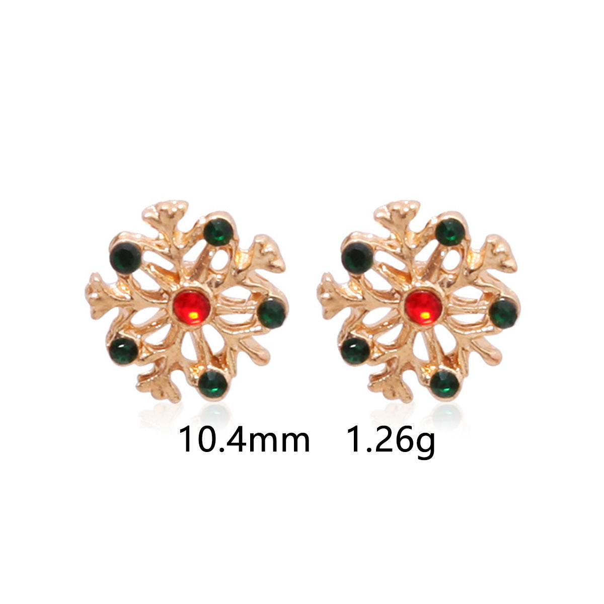 Wholesale Chic Christmas Snowflake Earrings For Women Zinc Alloy Rhinestone Fashion Jewelry Party Gift