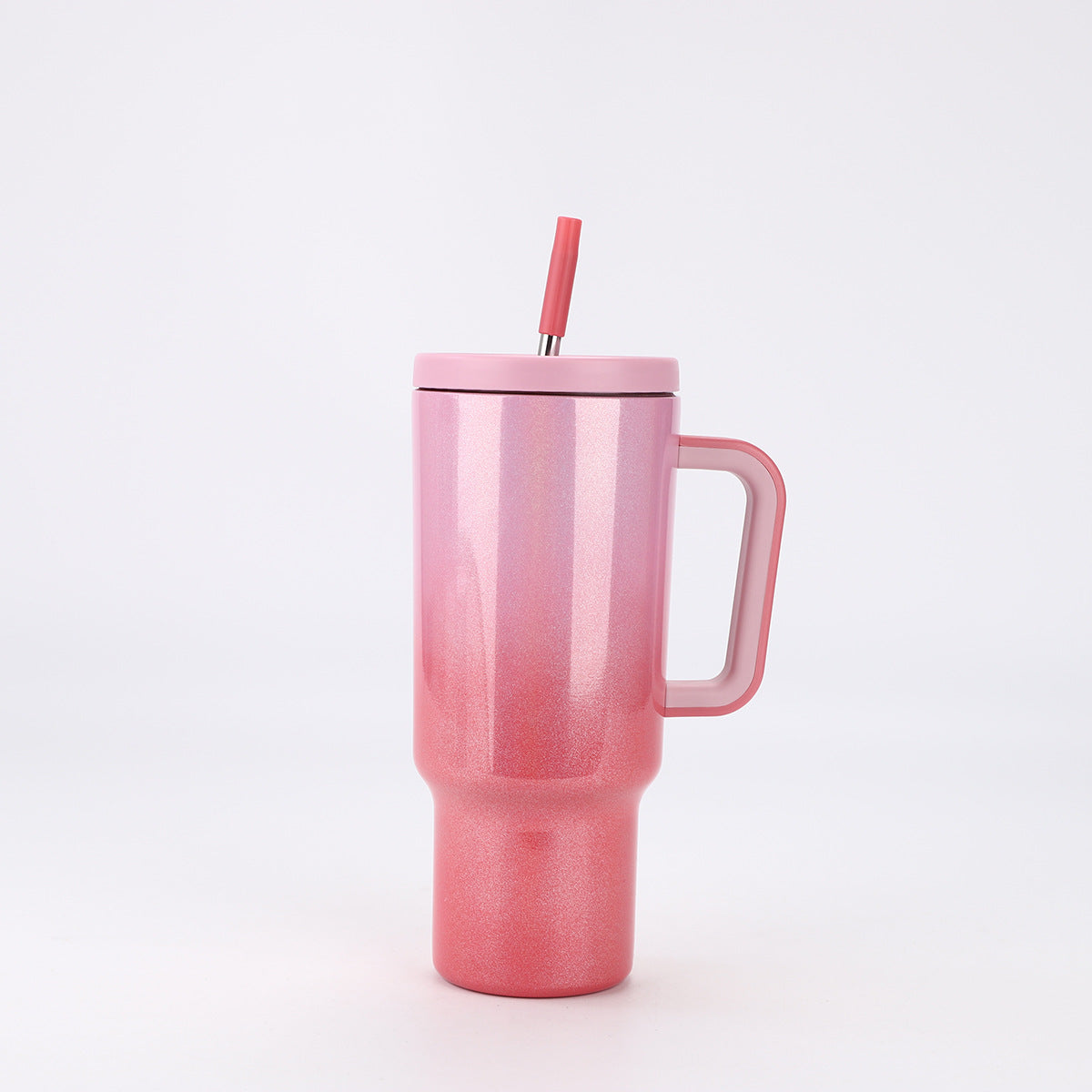 Wholesale 40oz Rainbow Paint Car Cup 304 Stainless Steel Insulation Portable Large Capacity Vacuum Straw Ice Cup