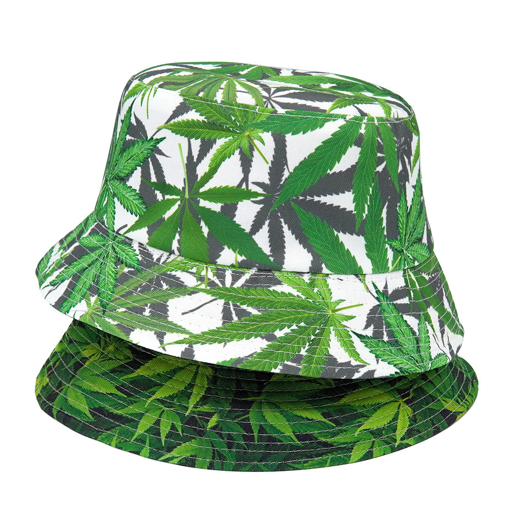 Wholesale Cotton Polyester Tropical Rainforest Plant Bucket Hat