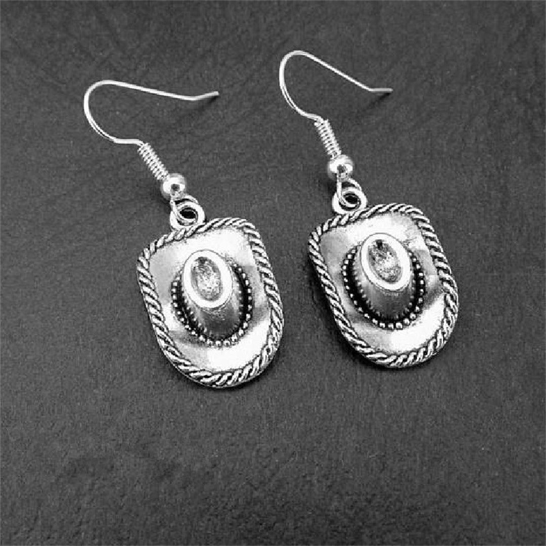 Wholesale retro old western cowboy style animal jewelry earrings