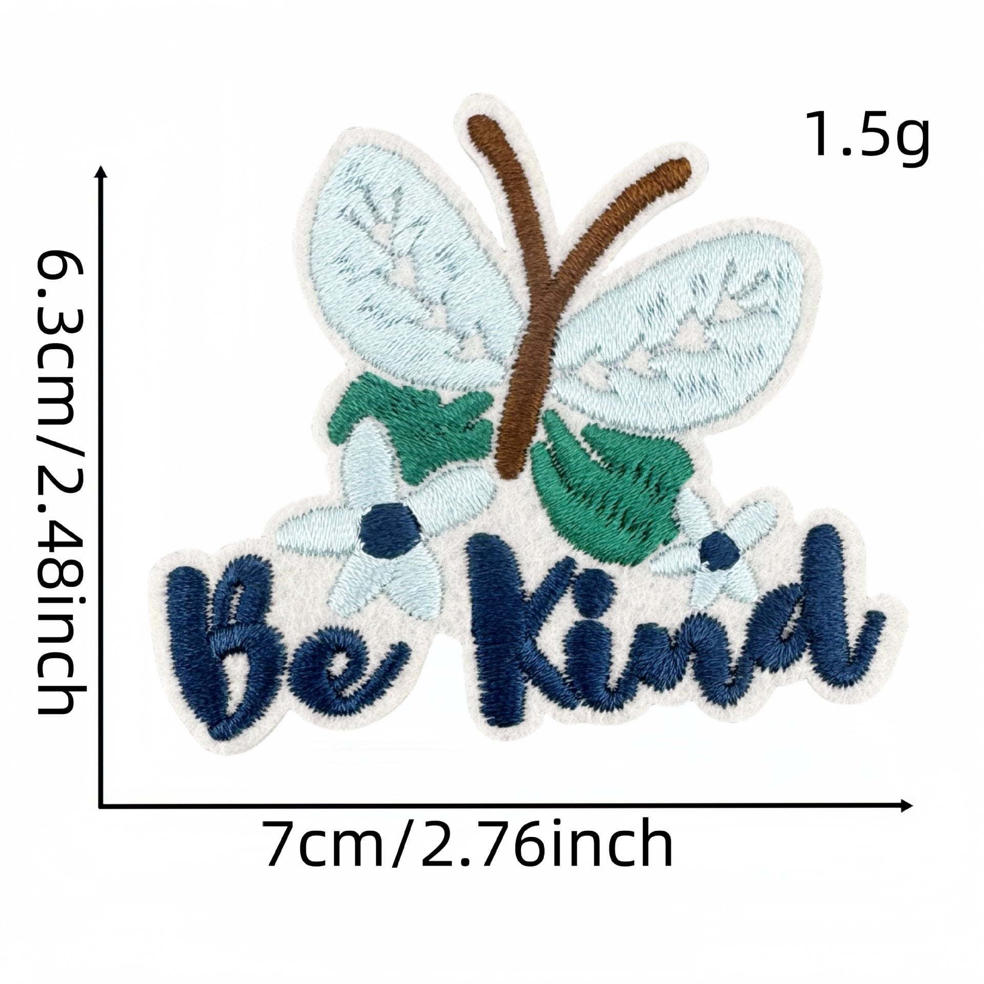Wholesale Colorful and kind English word embroidery DIY patches