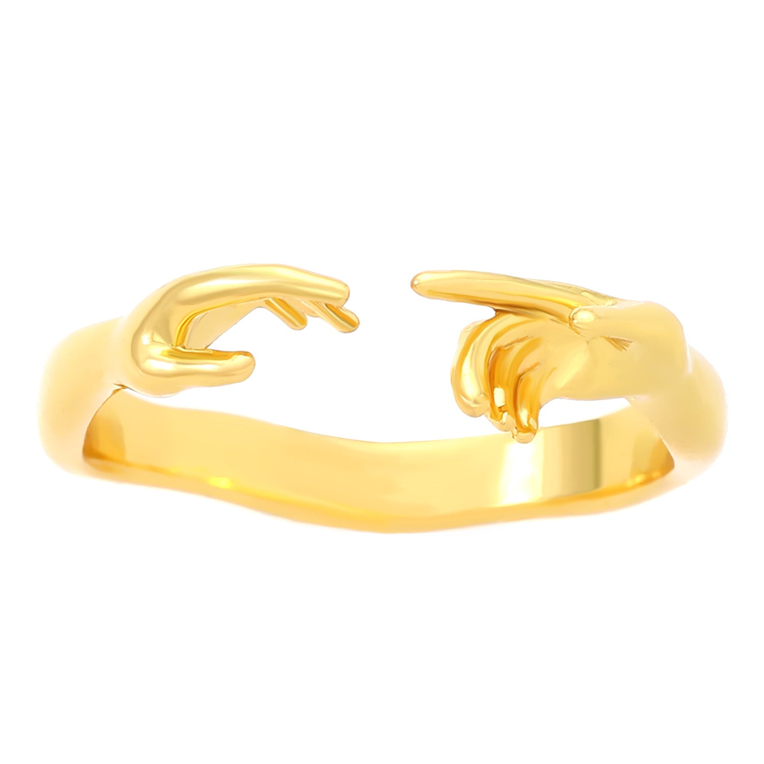 Wholesale Adam double-hand ring open adjustable ring