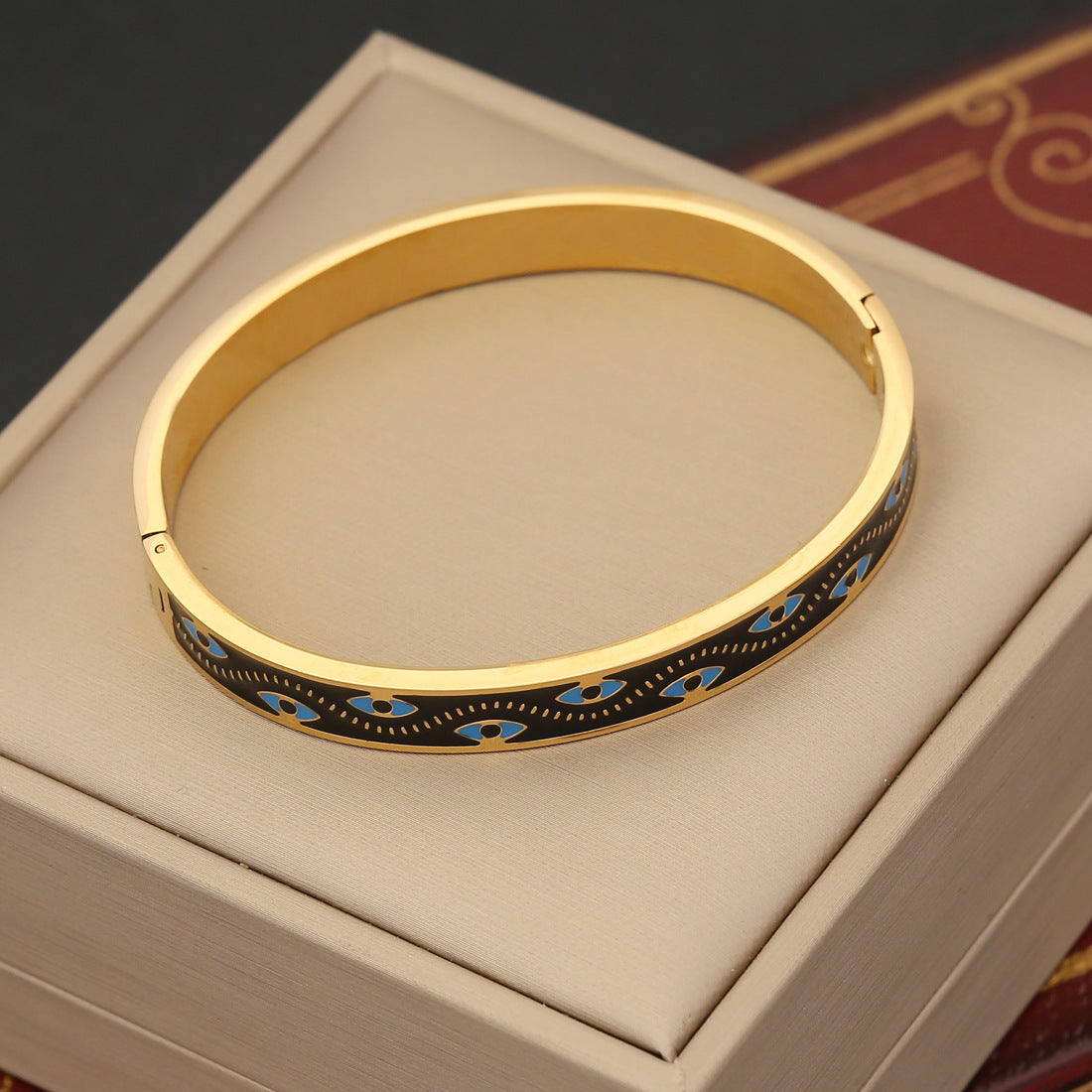 Wholesale Retro Oil Dripping Bracelets,  Eye Bracelets,  Stainless Steel Bracelets