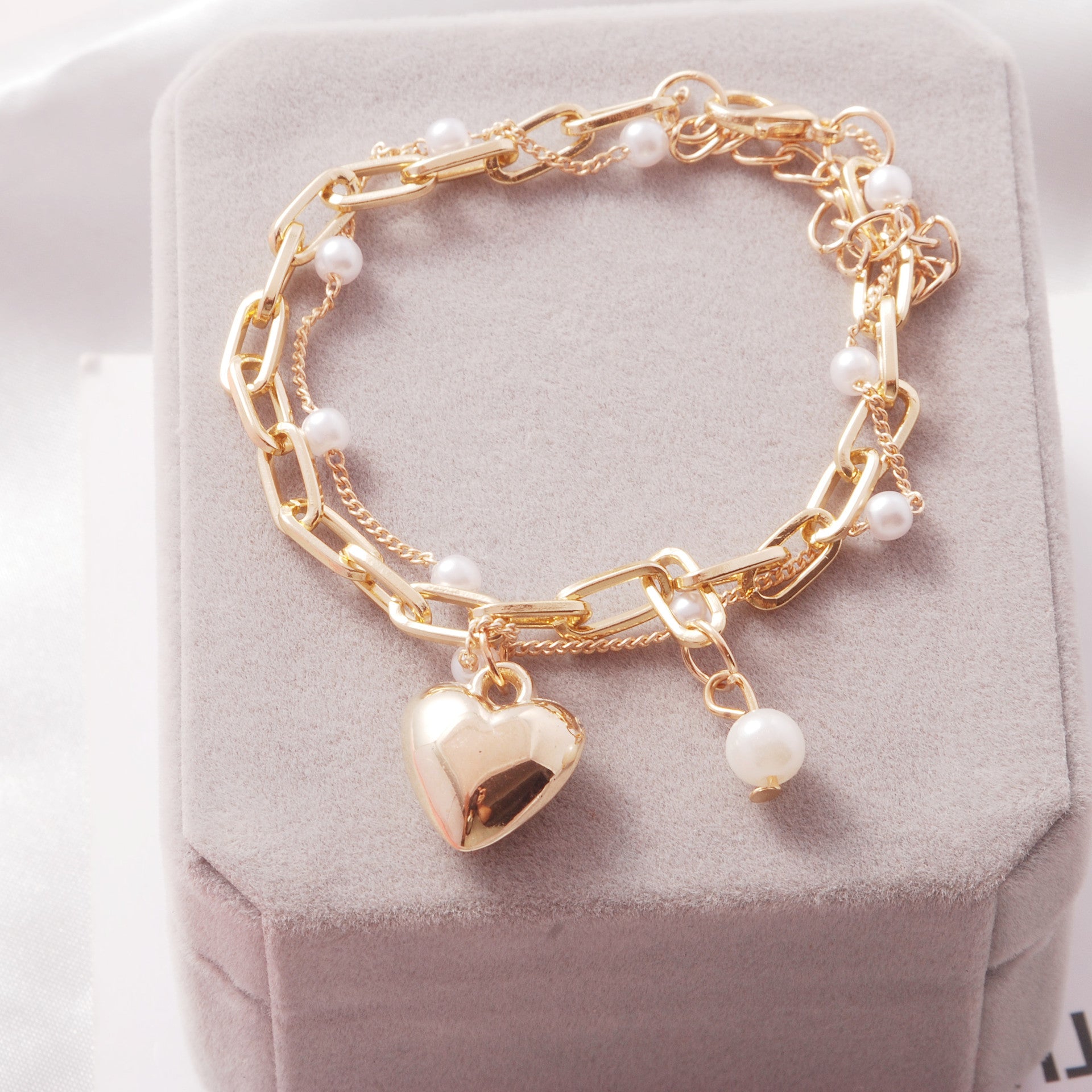 Wholesale Love Pearl Double Layer Bracelet