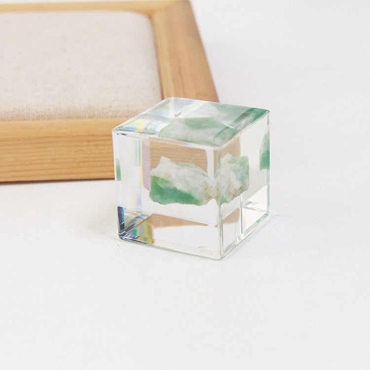 Wholesale 6pcs Natural Color Mineral Resin Drip Glue Crafts Ornaments