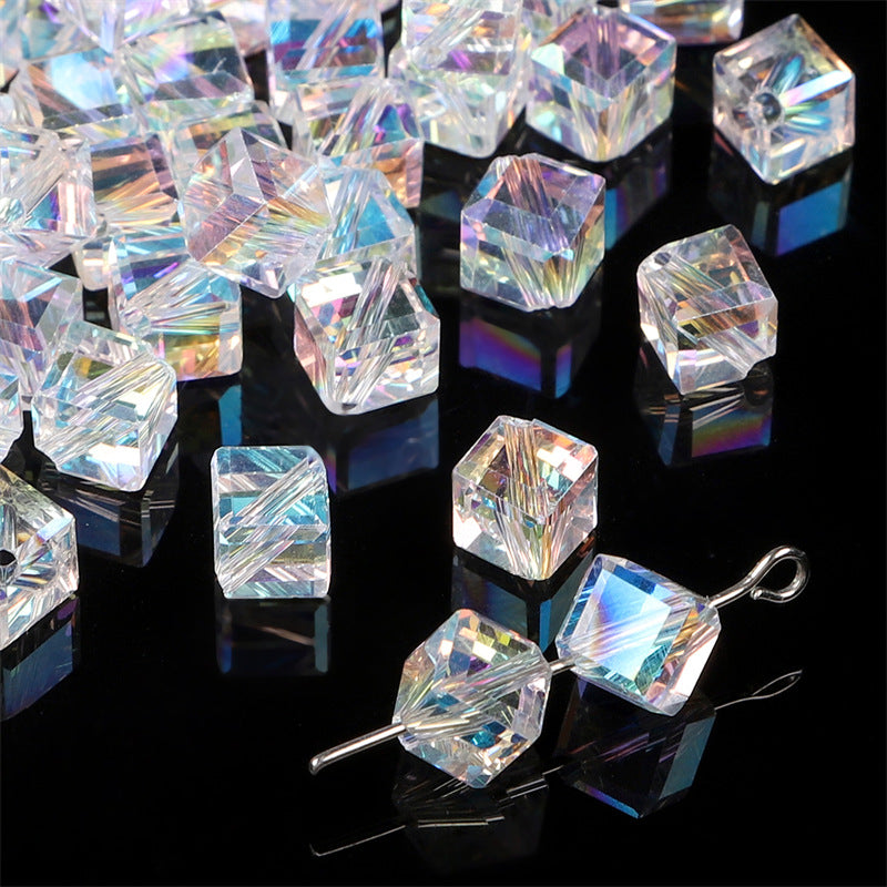 Wholesale Transparent AB Colored Peach Heart Pointed Bead Cut Bead Glass Crystal Bead