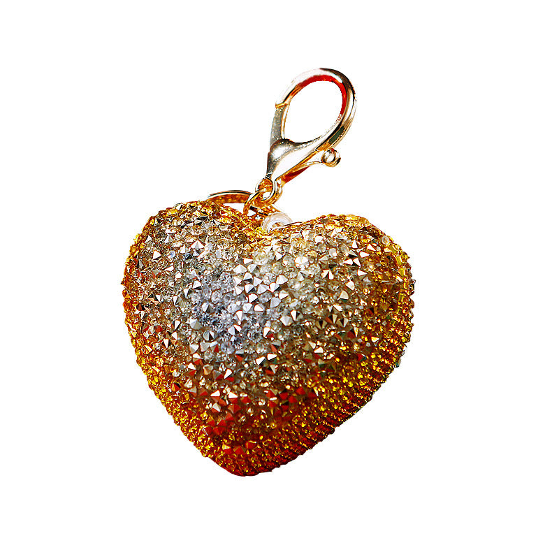 Wholesale Diamond Luminous Love Car Metal Key Chain Metal Ring