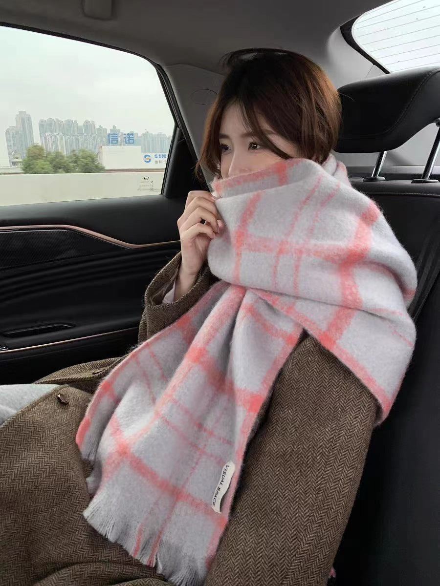 Wholesale Joker Plaid Winter New Thick Warm Student Plush Scarf