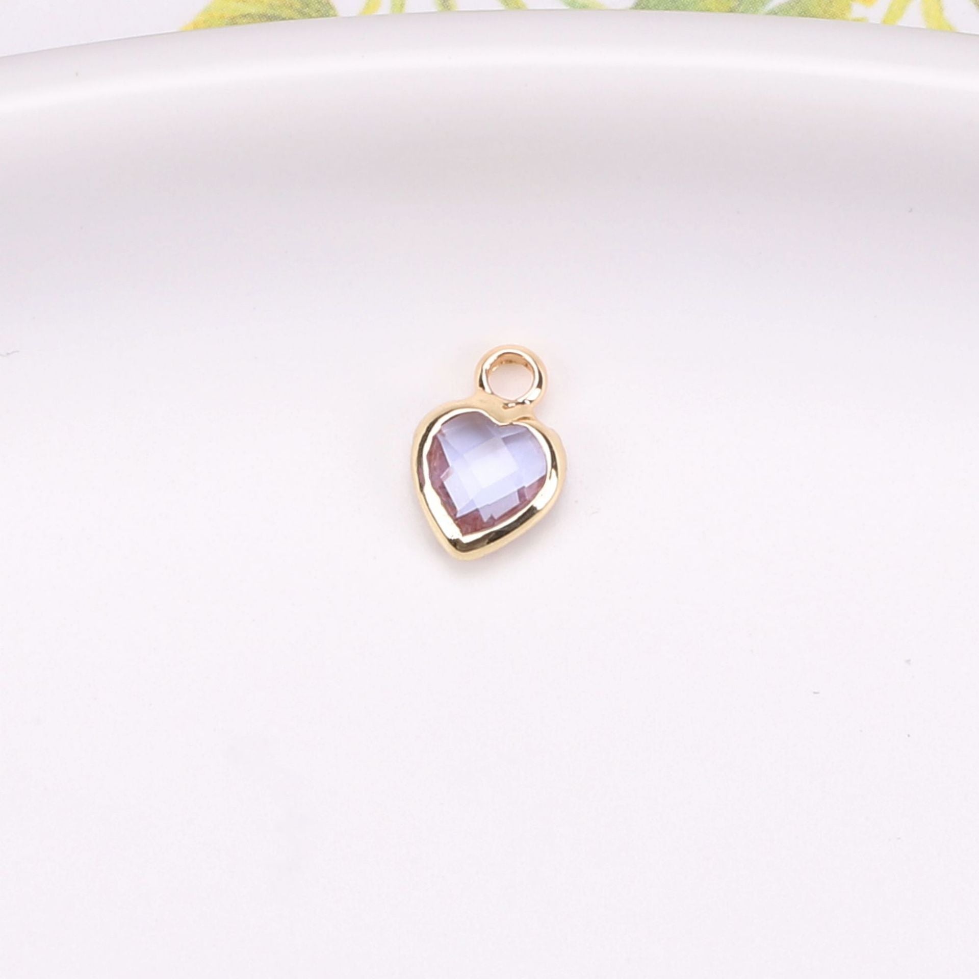 Wholesale Crystal Love Peach Heart Pendant