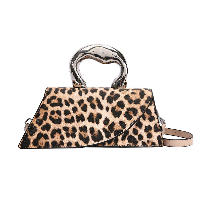 Wholesale 2023 Leopard Print Metal Hand Shoulder Bag