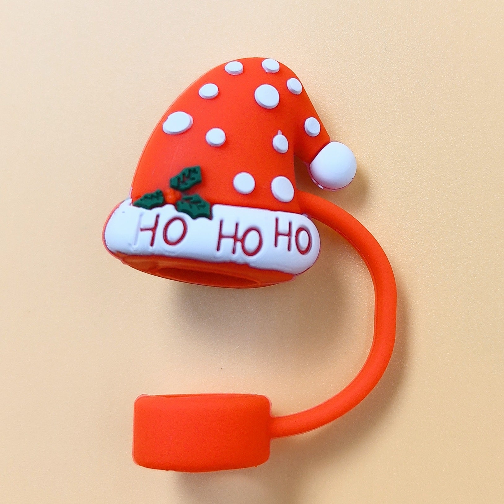 Wholesale 10pcs New Water Cup Accessories Christmas Silicone Straw Cover Dust Stopper