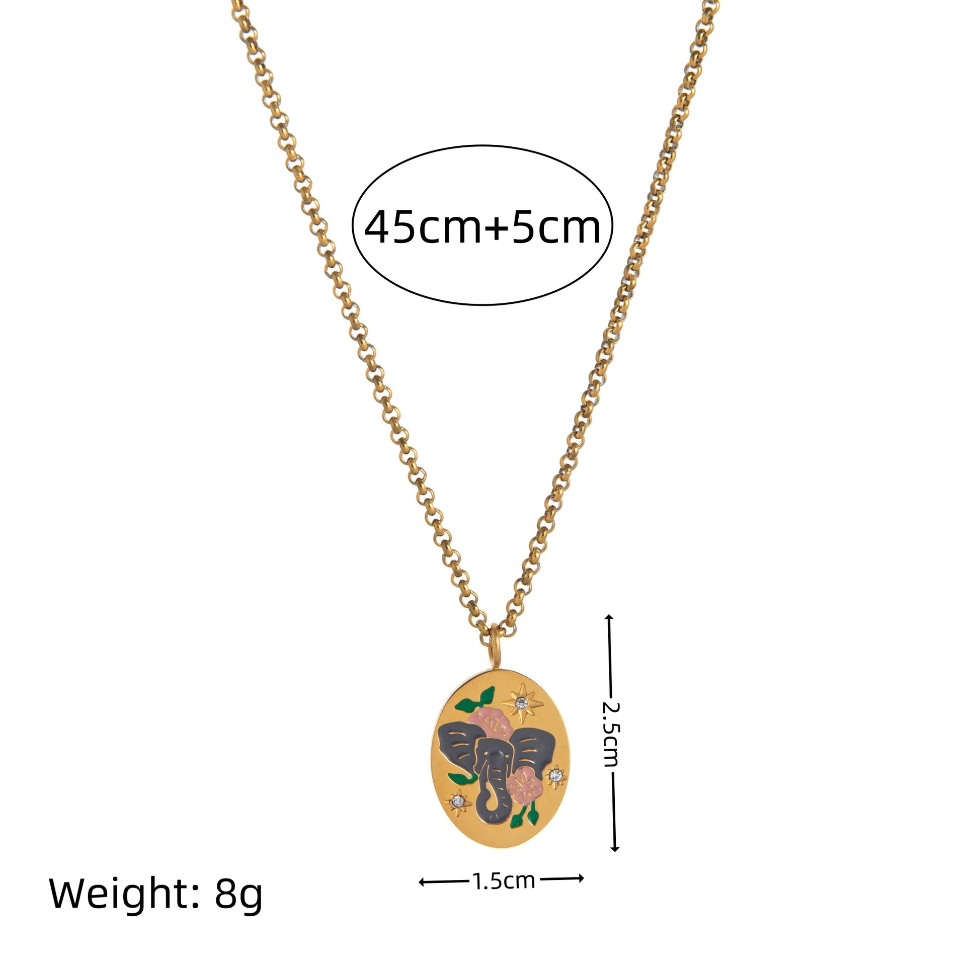 Wholesale Colorful flower heart pendant stainless steel necklace