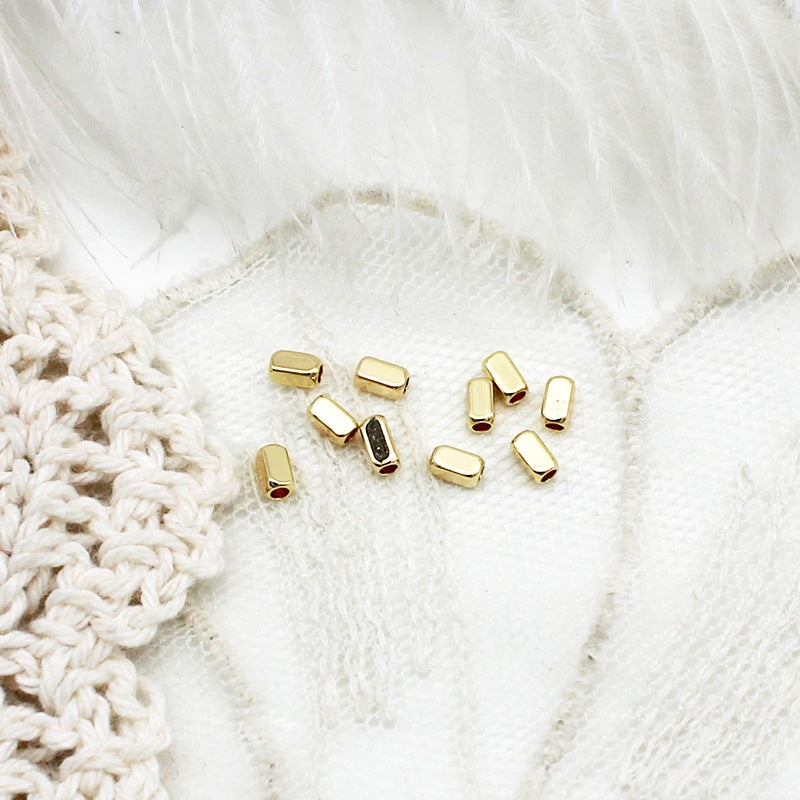 Wholesale of Bamboo Loose Bead Copper Partition DIY Jewelry Accessories