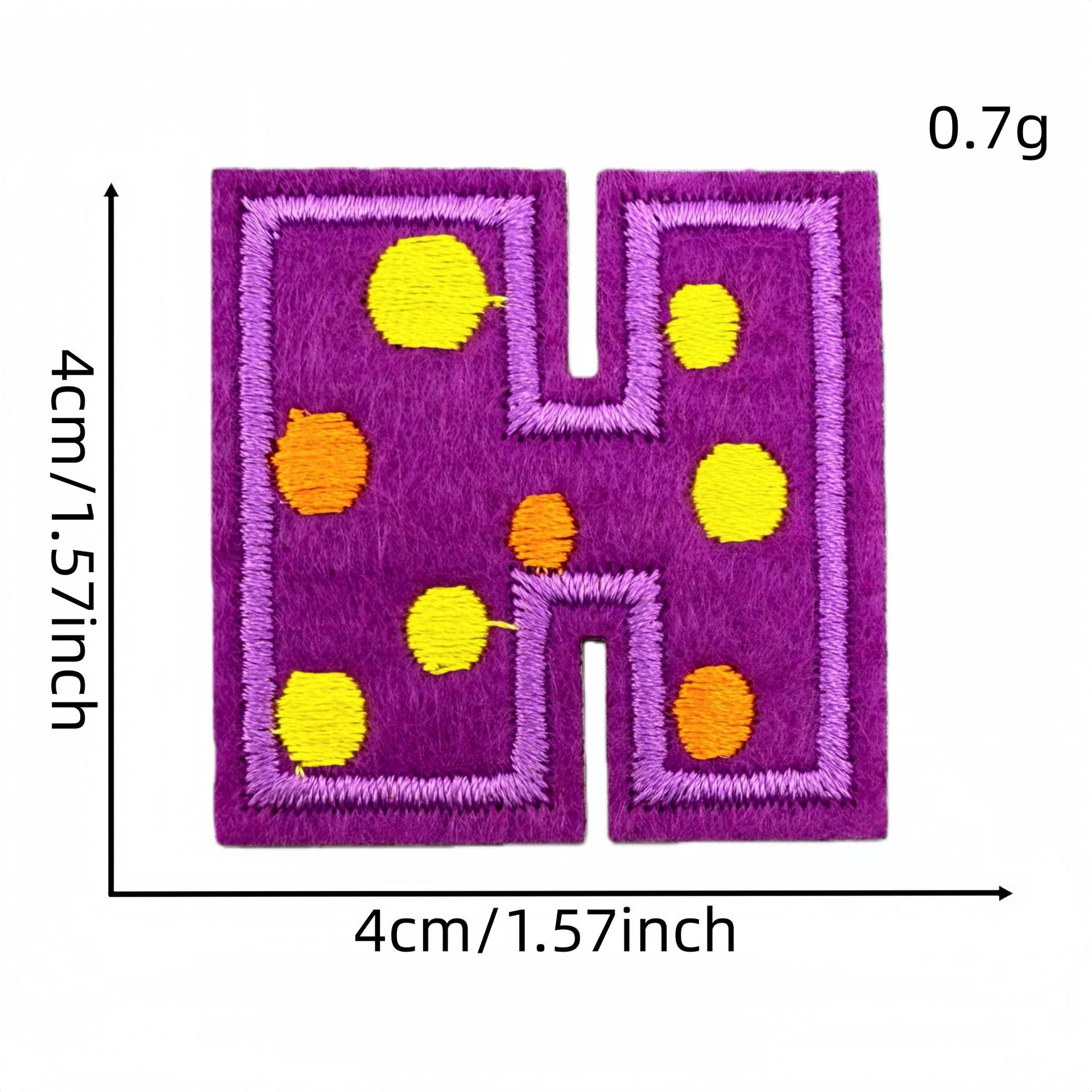 Wholesale Polyester Cartoon Alphabet Embroidery Patches Iron On DIY Clothing Bag Accessory