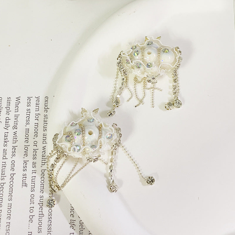 卸売アクリルフルーツカラーベーキングペイント、ストレートホールUVメッキカラービーズ