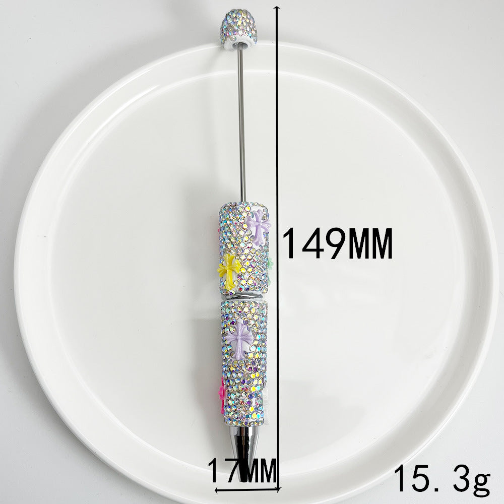 Wholesale Full Diamond Cross Soft Clay  Beadable Pens DIY Beadable